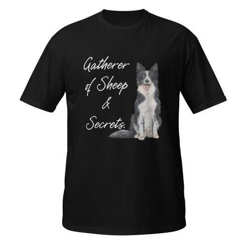 Gatherer of Sheep & Secrets Bold–Collie–WAG Co. Unisex T‑Shirt