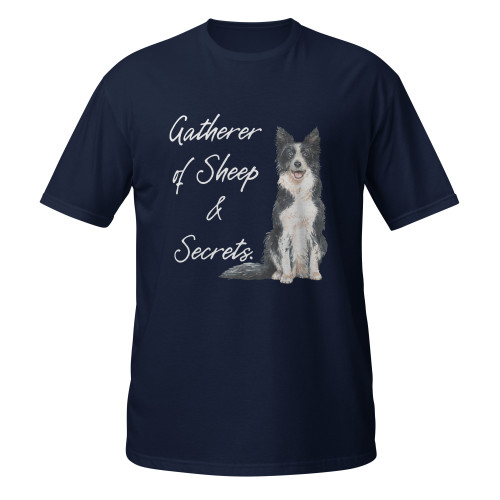 Gatherer of Sheep & Secrets Bold–Collie–WAG Co. Unisex T‑Shirt