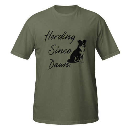 Herding Since Dawn–Border Collie–WAG Co. Unisex T‑Shirt