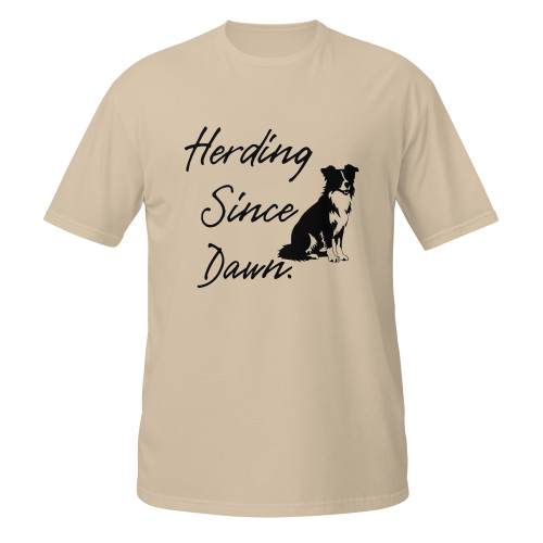 Herding Since Dawn–Border Collie–WAG Co. Unisex T‑Shirt