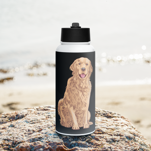 Golden Calm – Golden Retriever Rover Water Bottle 950ml