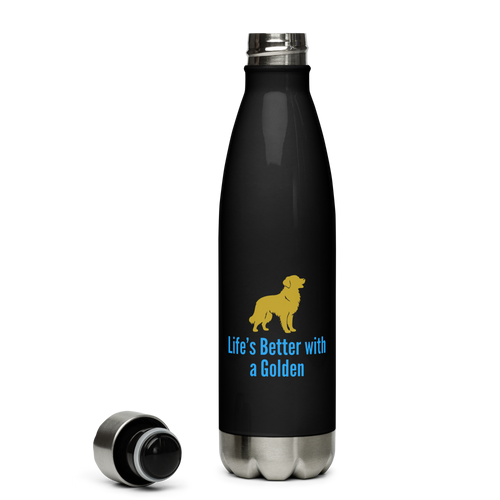 Better with a Golden – Golden Retriever Water Bottle 17oz