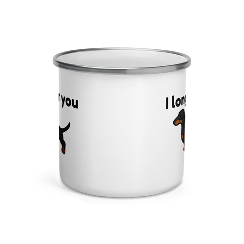 I Long For You – Dachshund Camper Enamel Mug 12oz