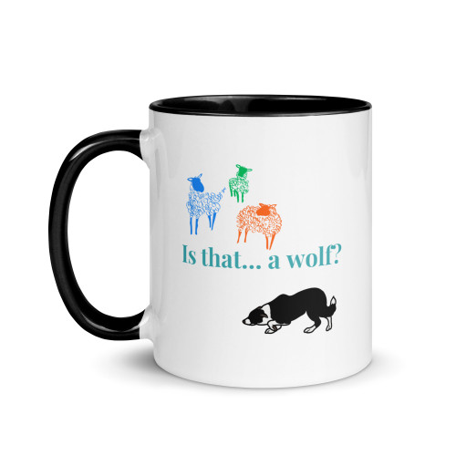 Is That a Wolf? – Border Collie BrightSide Colour Mug 11oz