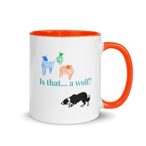 Is That a Wolf? – Border Collie BrightSide Colour Mug 11oz