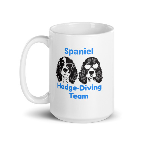 Spaniel Hedge‑Diving Team Script – Cocker Spaniel Mug