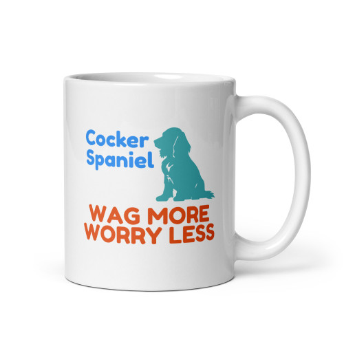 Cocker Spaniel Wag More Worry Less Bold – Cocker Spaniel Mug