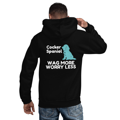 Men’s Wag More Worry Less – Cocker Spaniel FETCH Hoodie