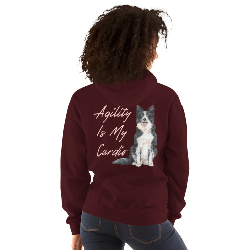 Women’s Agility Is My Cardio – Border Collie FETCH Hoodie