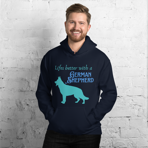 Men’s Life’s Better – German Shepherd FETCH Hoodie