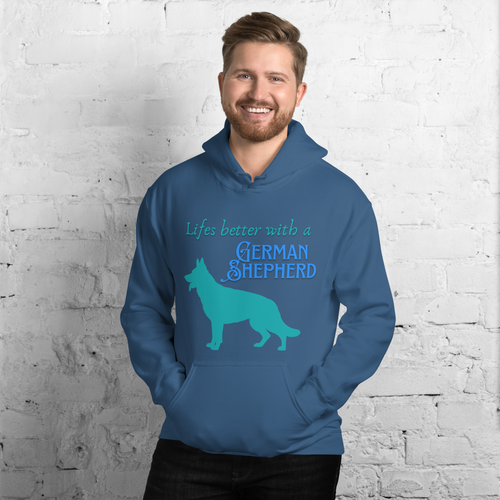 Men’s Life’s Better – German Shepherd FETCH Hoodie
