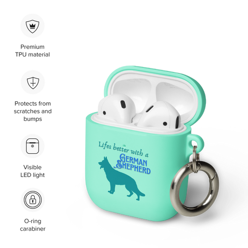 German Shepherd – AirPods® Case with Carabiner Clip