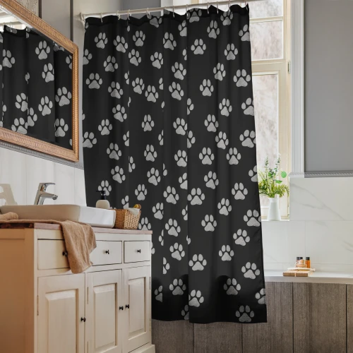 Luxury Shower Curtain – Midnight Ash Series