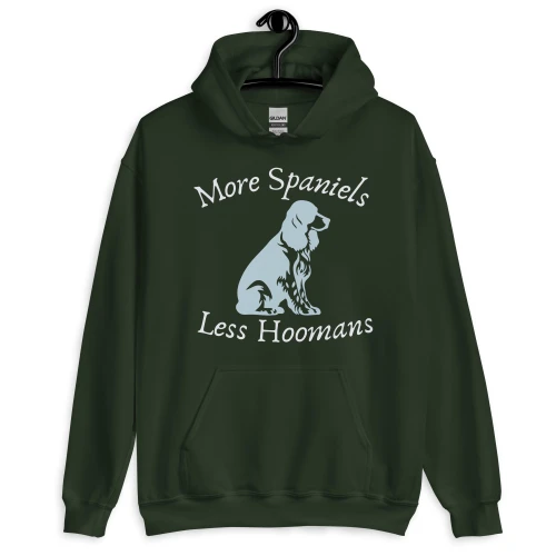 Men’s More Spaniels, Less Humans – Springer FETCH Hoodie