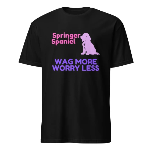 Wag More, Worry Less – Springer – Wag Co. Unisex T-Shirt