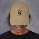 Women’s Lab Mum cap with clear Labrador design and adjustable antique‑finish buckle