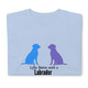 Life’s Better with Labs graphic tee, breathable cotton, shoulder taping for shape