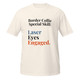 Laser Eyes Engaged–Border Collie–WAG Co. Unisex T‑Shirt