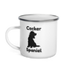 Merry Ears – Cocker Spaniel Camper Enamel Mug 12oz