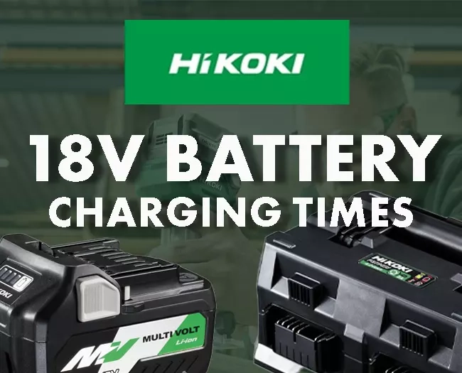 Hikoki 18V and 36V battery charging times
