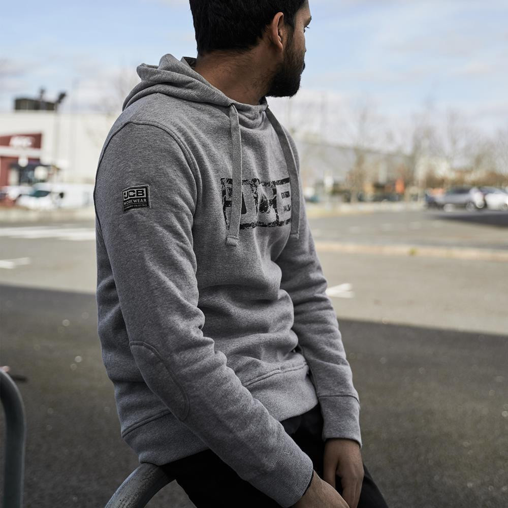 JCB D+AH Essential Grey Hoodie XL