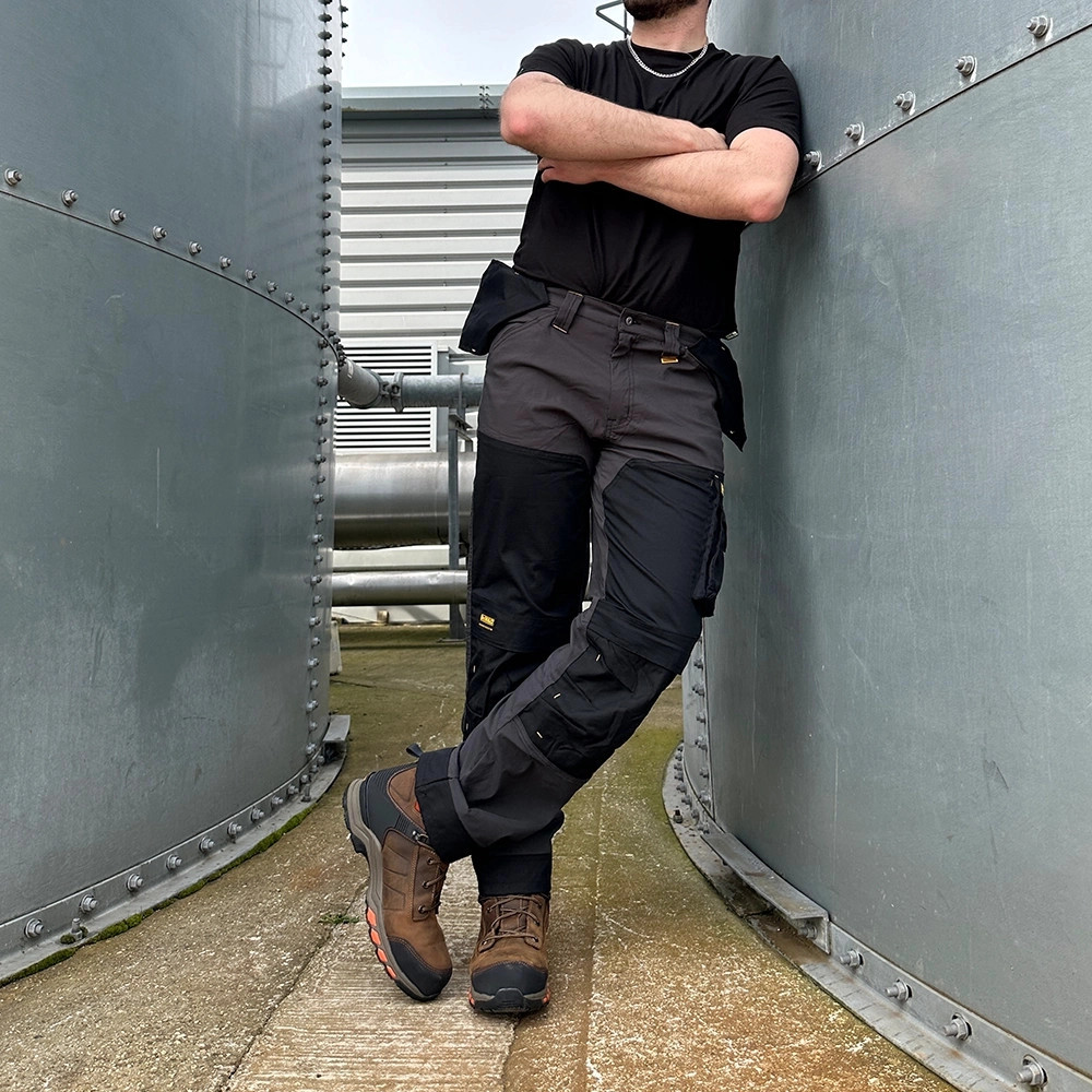 Dewalt Memphis Pro-Stretch Trousers - Grey/Black | Dewalt Trousers