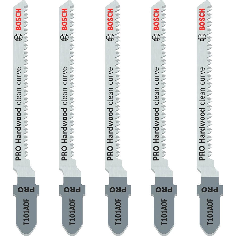 Bosch T 101 AOF Clean Cuts for Hard Wood BIM Jigsaw Blades - Pack
