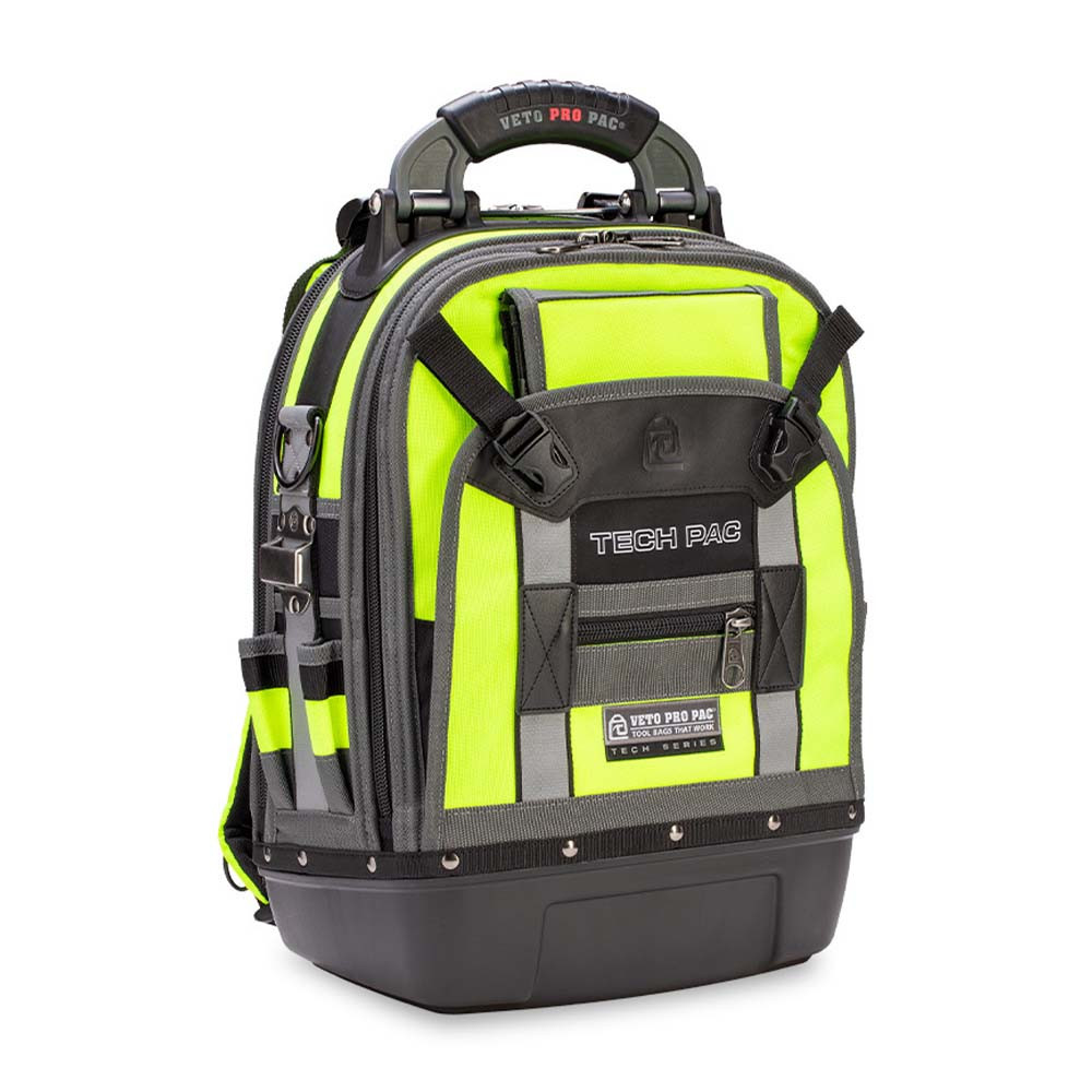 Veto Pro Pac Tech Pac Hi-Viz Yellow Backpack Tool Bag Veto Pro