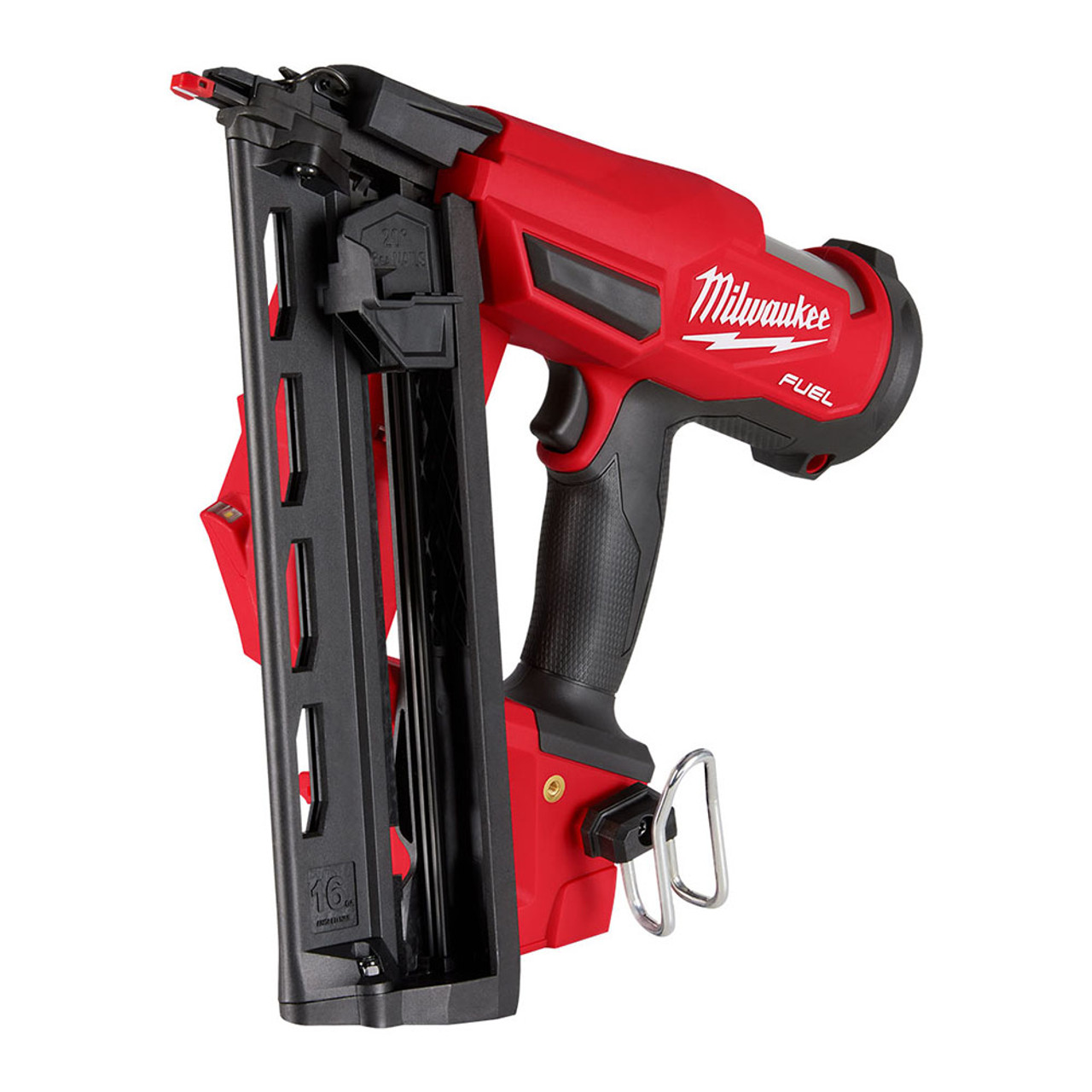 Milwaukee M18 FN16GA202X FUEL Angled Nail Gun 16 Gauge with 2 x 2.0Ah Batteries, Charger & Case