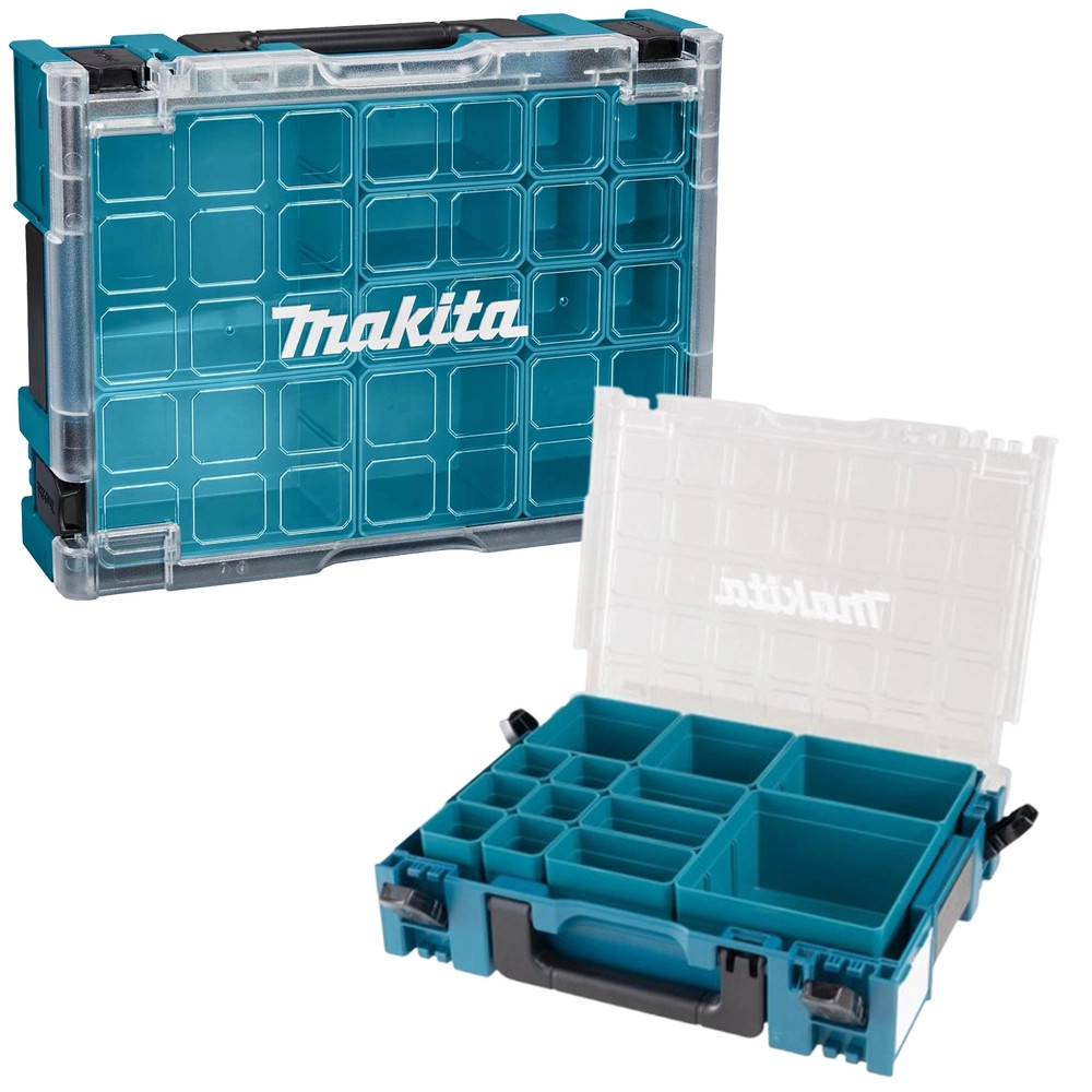 Makita MAKPAC 191X80-2 Organiser Case with Clear Lid with Inserts