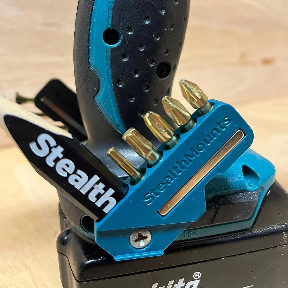 StealthMounts BLUE 45 90 Magnetic Bit Holder for Makita Pack of