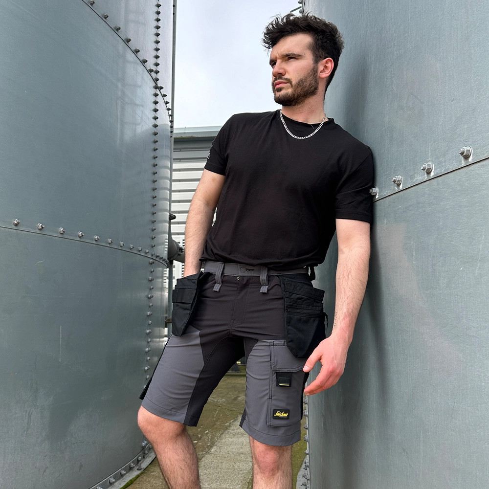 Snickers 6175 AllroundWork 4-Way Stretch Shorts - Steel Grey