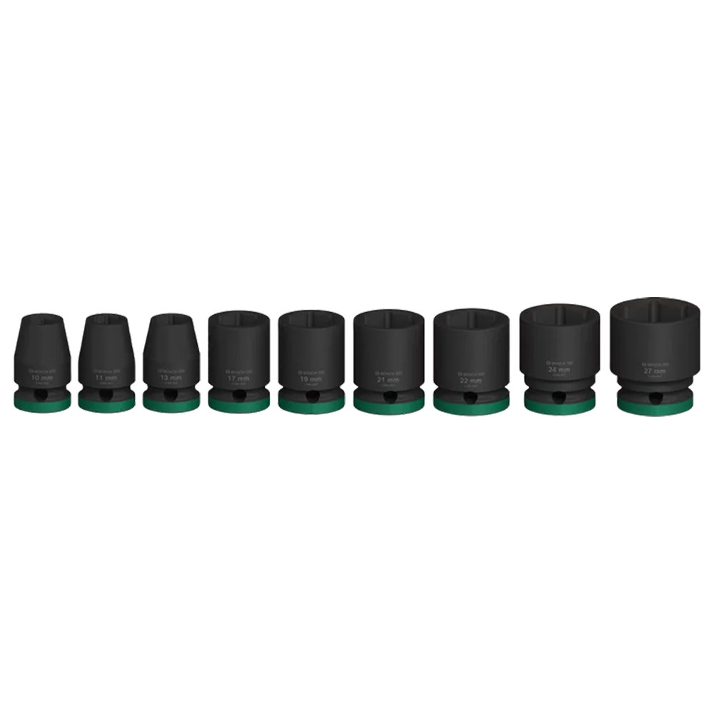 Bosch 9x PRO Impact Steckschlüsseleinsatz-Set (69 x 35 mm, Professional