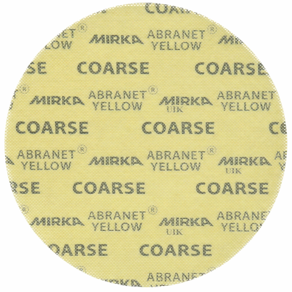 Mirka Abranet Yellow 225mm Coarse Grit Sanding Discs - Pack of 20