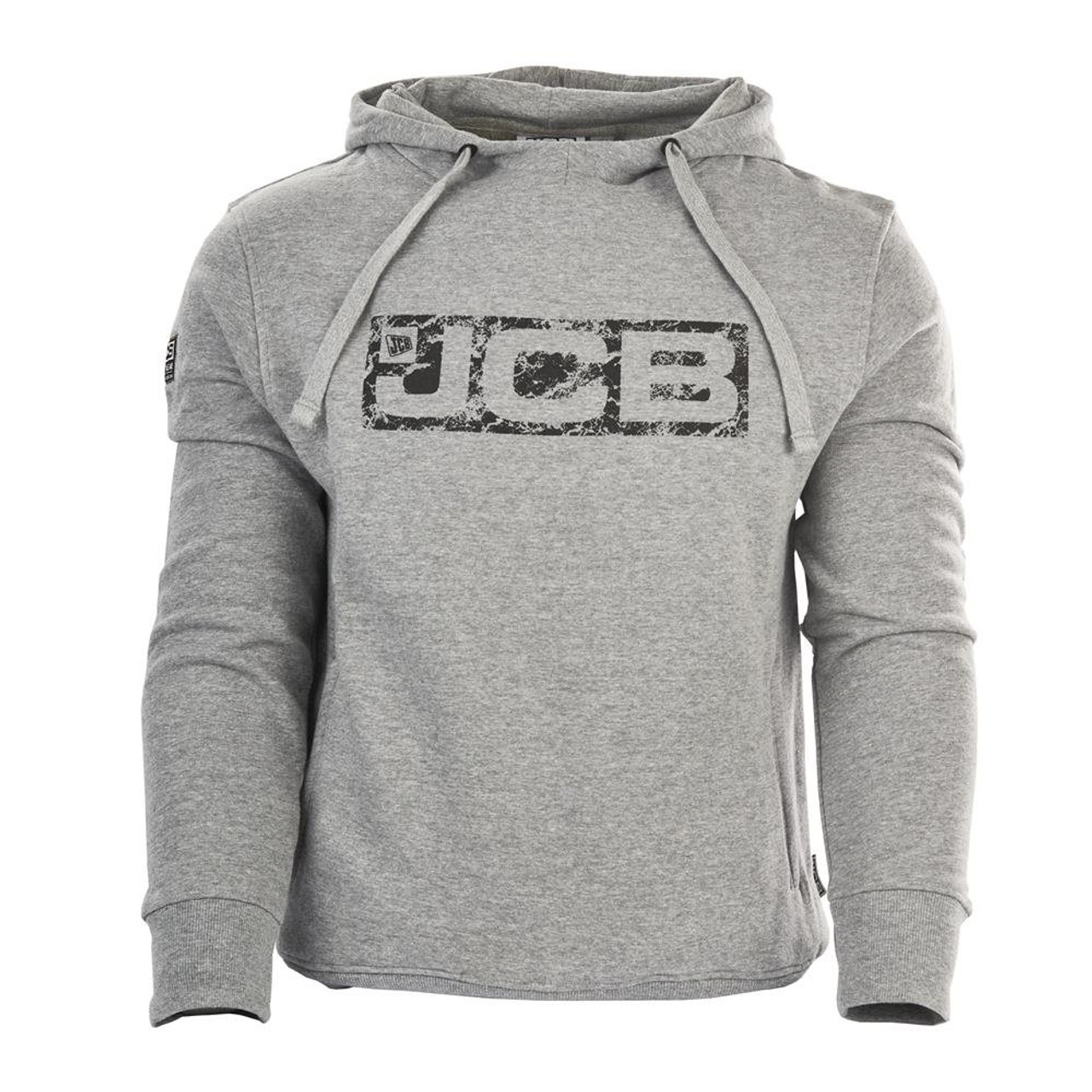 JCB Essential Logo Hoodie - Grey Marl | ITS.co.uk|