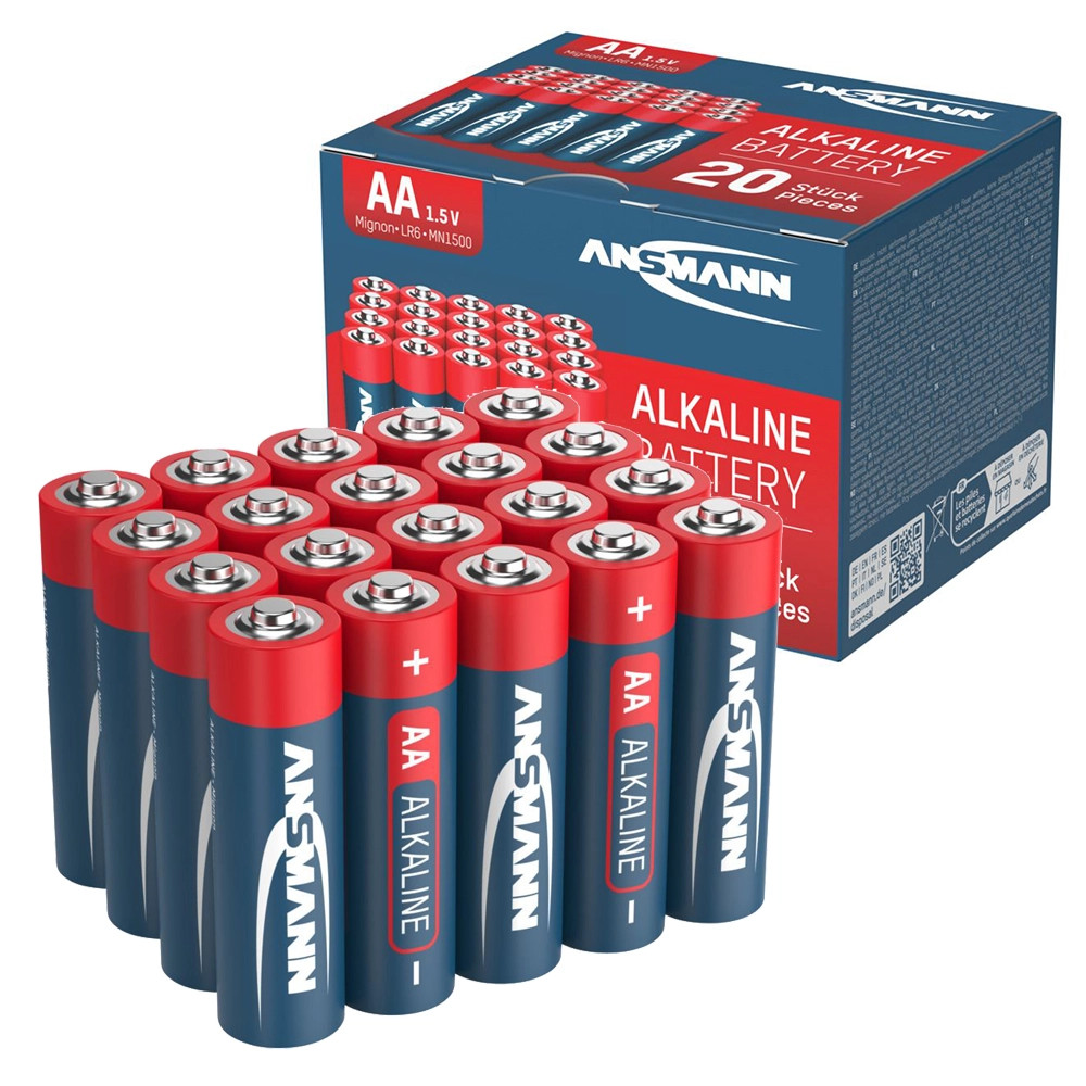 ANSMANN Alkaline Batterien RED – 20er Blister, Micro AAA, 1,5 V Für Fernbedienung & Co.