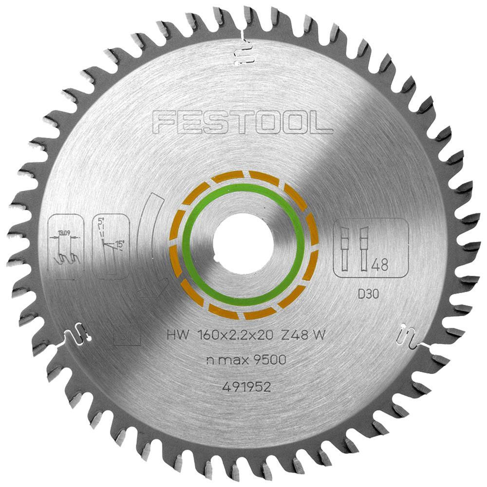 Festool 491952 160mm x 20mm 48T Wood Saw Blade | Festool Circular
