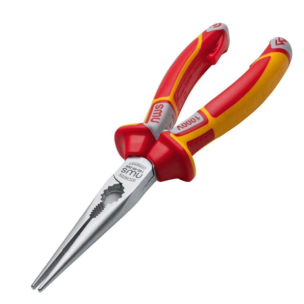 NWS VDE Long Nose Straight Pliers 205mm ITS.co.uk