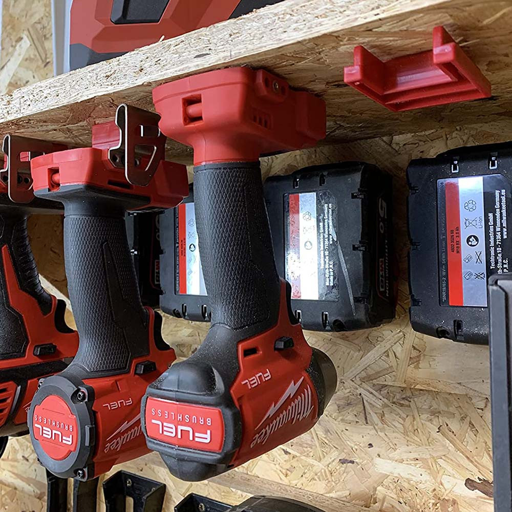 StealthMounts RED Tool Mounts for Milwaukee M18 Tools - Pack of 4 ...