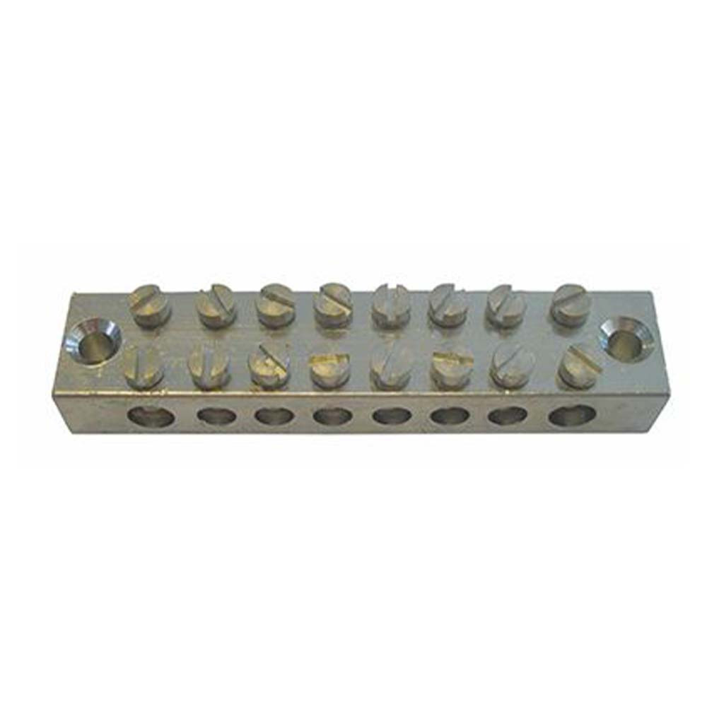 Greenbrook 8 Way Brass Earthing Block - Pack of 20 | ITS.co.uk|
