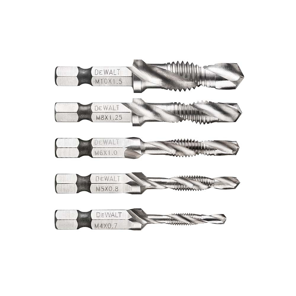 Dewalt DT50060QZ Impact Ready Drill Tap Set 5 Piece ITS.co.uk