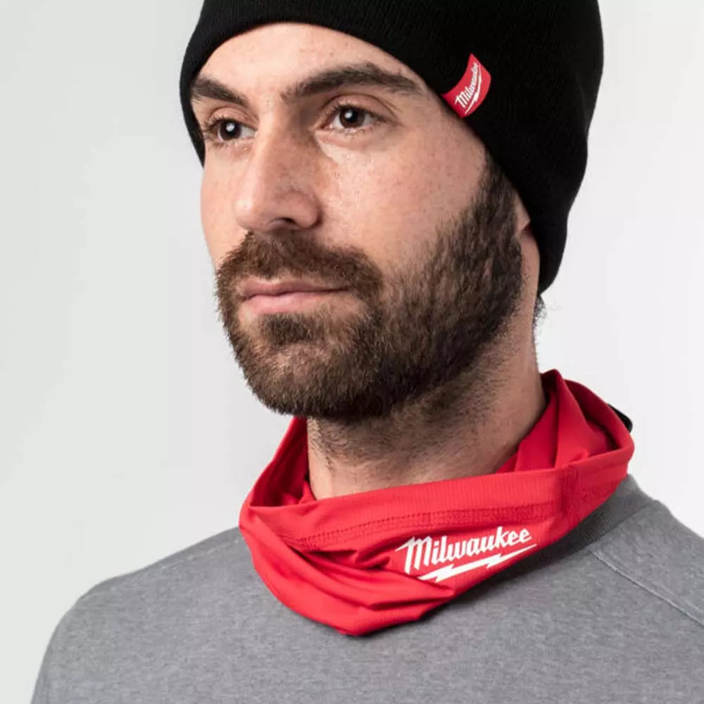 Milwaukee WORKSKIN Performance Neck Gaiter Red ITS.co.uk