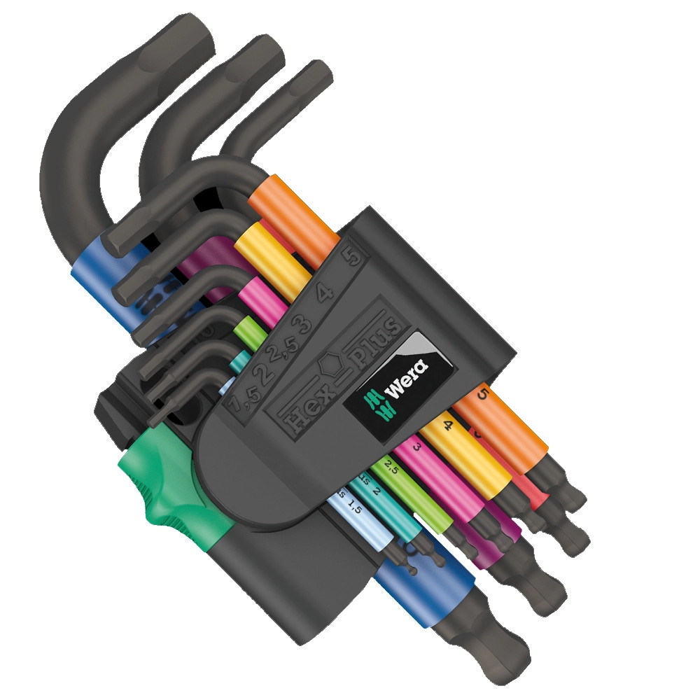 Wera 9 Piece Hex-Plus '950/9 Multicolour 2' L-Key Set | Wera Allen