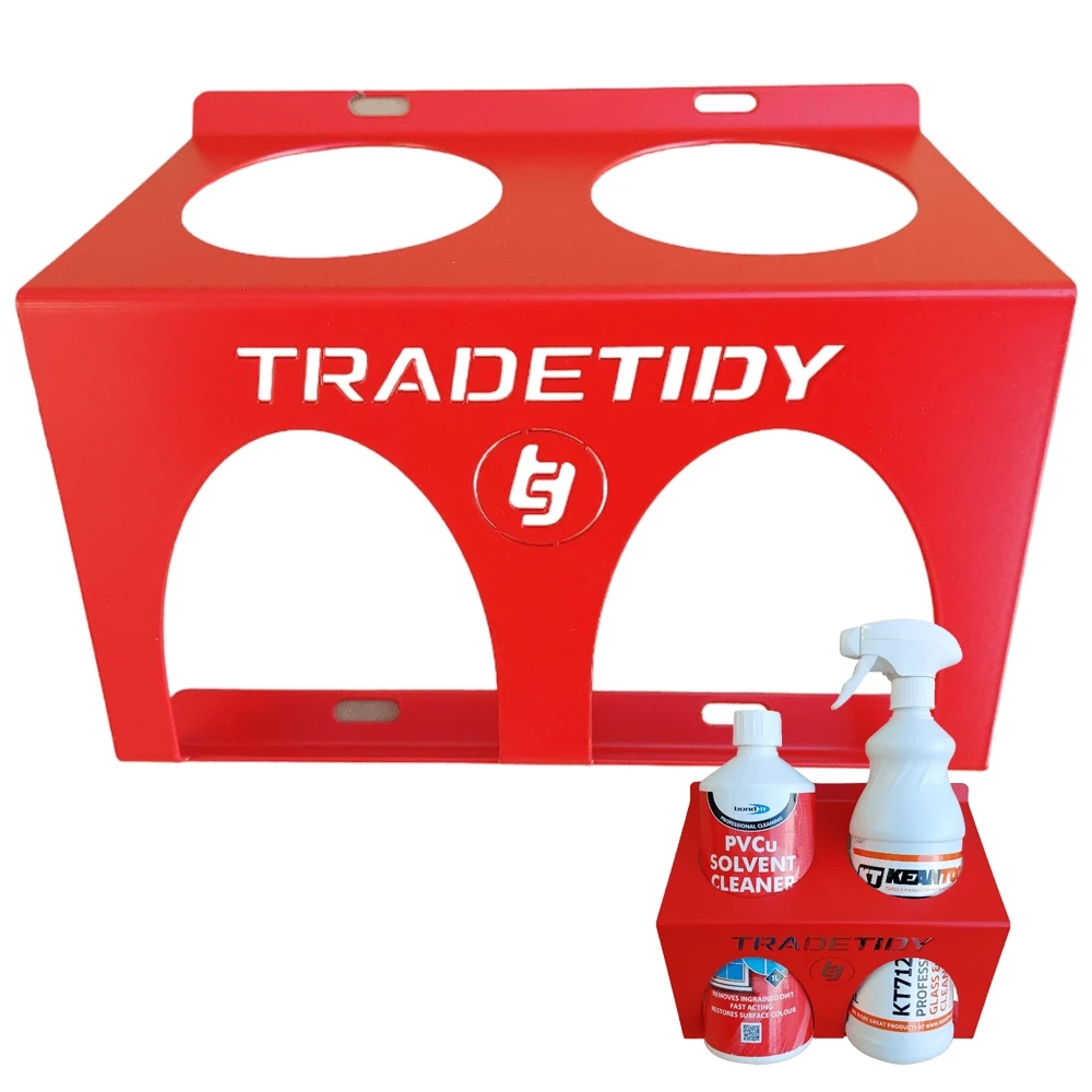 Window Cleaner Trade Trade Tidy Glass Cleaner Holder - Red | Trade Tidy Van Shelving ...