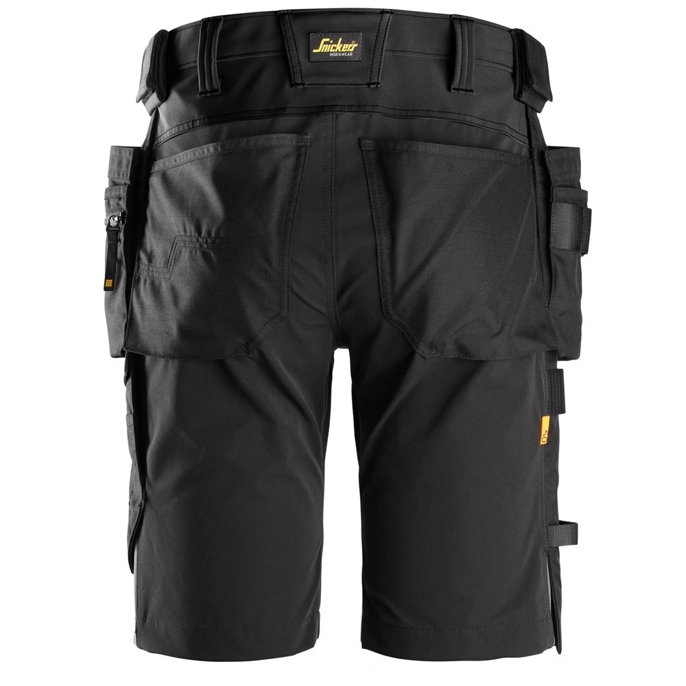 Snickers 6175 AllroundWork 4-Way Stretch Shorts - Black | Snickers