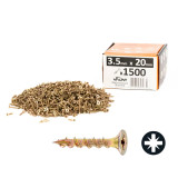 Vaunt 3.5mm x 20mm Multi-Purpose Wood Screws - Box of 1500 image