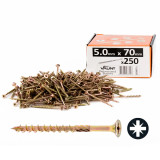 Vaunt 5.0mm x 70mm Multi-Purpose Wood Screws - Box of 250 image