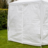 Vaunt Home 2m White Gazebo Curtain Door Side Panel image 2