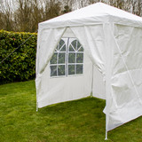 Vaunt Home 2m White Gazebo Curtain Door Side Panel image 1