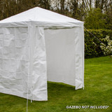 Vaunt Home 2m White Gazebo Double Door Side Panel image 1